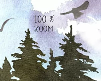 Watercolor landscape clipart. Forest Sublimation PNG Product Image 3