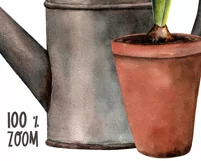 Watercolor spring garden clipart. Spring flowers Sublimation Product Image 5