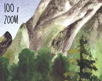 Watercolor mountain landscape clipart. Sublimation PNG Product Image 4