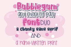 Bubblegum and Monkey Paw Font Duo Product Image 1