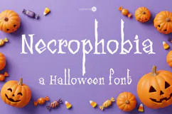 Necrophobia Whimsical Spooky Halloween Font Product Image 1