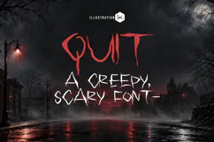 Quit | Creepy Halloween Horror Font Product Image 1