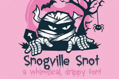 Snogville Snot | Whimsical Drippy Halloween Font Product Image 1