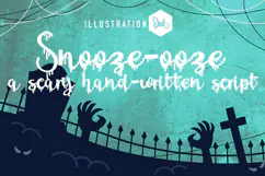 Snooze Ooze | Scary Handwritten Halloween Script Product Image 1