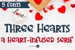 ZP Three Hearts Font Family Product Image 1