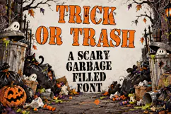 Trick or Trash Spooky Halloween Display Font Product Image 1