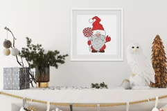 Christmas Gnomes - Cute Line Art Clip art & Patterns Vector Product Image 3