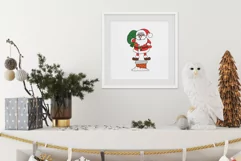 Jolly Santa Claus Clipart and Christmas Patterns Product Image 5