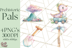 Dinosaur Clipart, Dino Nursery Art PNG Product Image 1