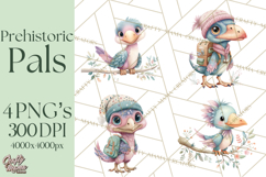 Dinosaur Clipart, Dino Nursery Art PNG Product Image 1