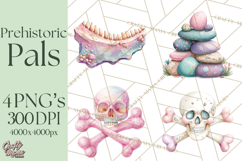 Dinosaur Clipart, Dino Nursery Art PNG Product Image 1