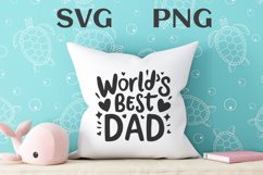 World&#039;s best dad quote Svg Png Product Image 2
