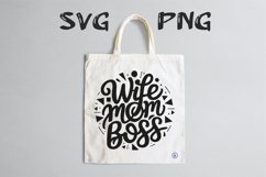 Wife mom boss quote Svg Png Product Image 1