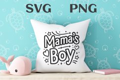 Mama&#039;s boy quote Svg Png Product Image 3