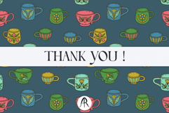 Scandi Coffee Cups in Hands Seamless Patterns Vector Product Image 7