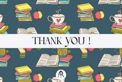 Cozy Coffee and Books Seamless Patterns Product Image 7