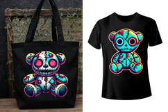 Zombie Toy. Teddy Bear. PNG sublimation Product Image 2