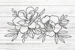 Two flowers Cutting file SVG DXF FCM Product Image 1