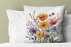 Wildflower Clusters - watercolor flowers borders PNG Product Image 2