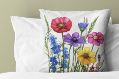 Wildflower Clusters - watercolor flowers borders PNG Product Image 2