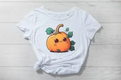 Cute kawaii pumpkin SVG, pumpkin clipart png Product Image 4