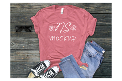 Bella Canvas 3001 t-shirt Mockup MAUVE HEATHER Product Image 1