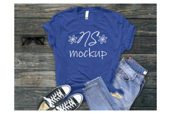 Bella Canvas 3001 T-shirt Mockup ROYAL HEATHER Product Image 1