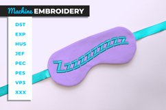 ZZZZ Eye Mask - ITH - In the Hoop Embroidery Project Product Image 1