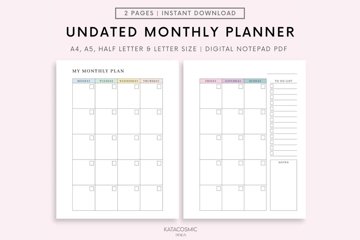 Undated Daily Planner Templates