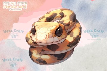 Cute Ball Python Drawing