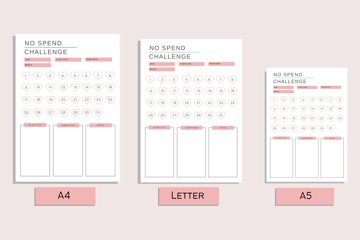 Money Saving Challenge Tracker Printable| 5 Different Colors