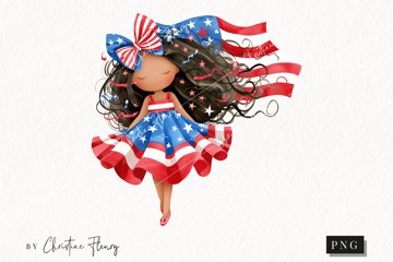 Patriotic Doodle 4th Of July GRAMA And Grandkid CTH01 V-Neck