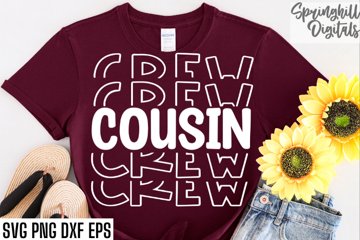 Cousin Crew New Baby Cousin Matching T-shirt Design Svgs