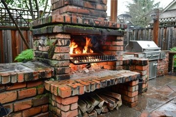Brick Bbq Outdoor Built In Barbecue Grills Brick Built In Charcoal