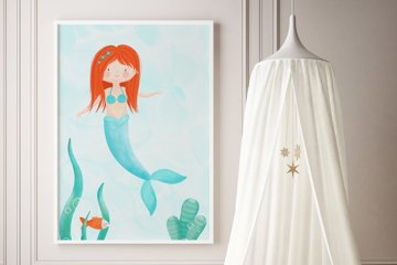Nursery Diy Little Mermaid Nursery Decor Mermaid Nursery Wall - Main Image