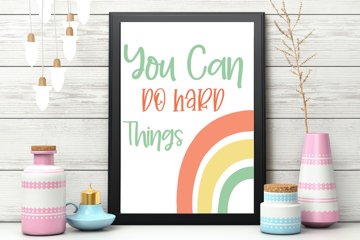Lot De 8 Affiches Growth Mindset Rainbow - Motivantes Pour Salle De Classe Et Thérapie 21,6 X 27,9 Cm
