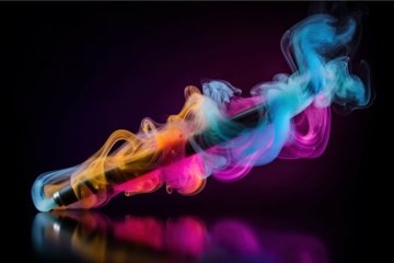 Vape colorful smoke. Generate Ai