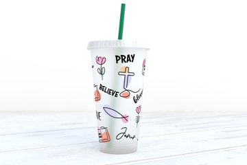 Jesus Love Quote SVG Wrap, Bible Starbucks Cold (2480580)