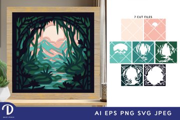 dense-forest-3d-shadow-box-1-