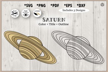 saturn planet colour for kids