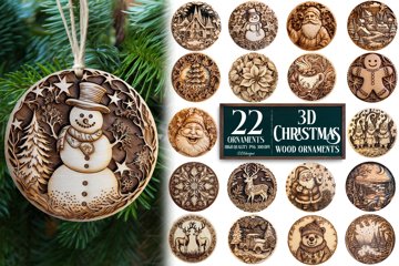 3D Printing Effect] Personalised 1 Layered Wooden Santa