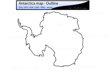 Antarctica map svg / Antarctica map outline