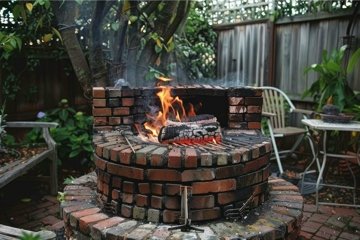brick fire pit grill