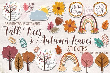 Adesivi Decorativi Doraking Foresta D'Autunno – Rimovibili, Fai Da Te, Carini, Per Diy E Lavoretti