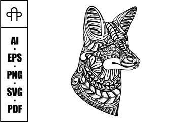 fox-head-side-position-mandala