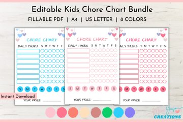 Editable Chore Chart Pin On Behavior Charts