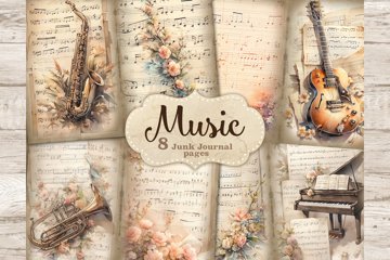 Retro Music Notes