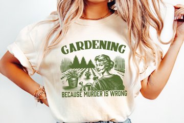 Cartello In Metallo 'Gardening Because Murder Is Wrong' 20x30 Cm – Vintage Per Giardino E Casa, Impermeabile