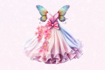 turquoise evening dress uk Fairy Dress-Up Paper Dolls – Printable Games main image 1