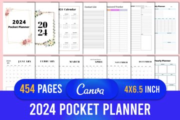 2024 Pocket Planner Canva Template